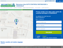Tablet Screenshot of controle-technique-venissieux.securitest.fr