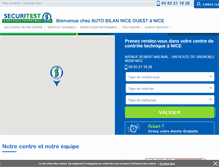 Tablet Screenshot of controle-technique-nice-ouest.securitest.fr